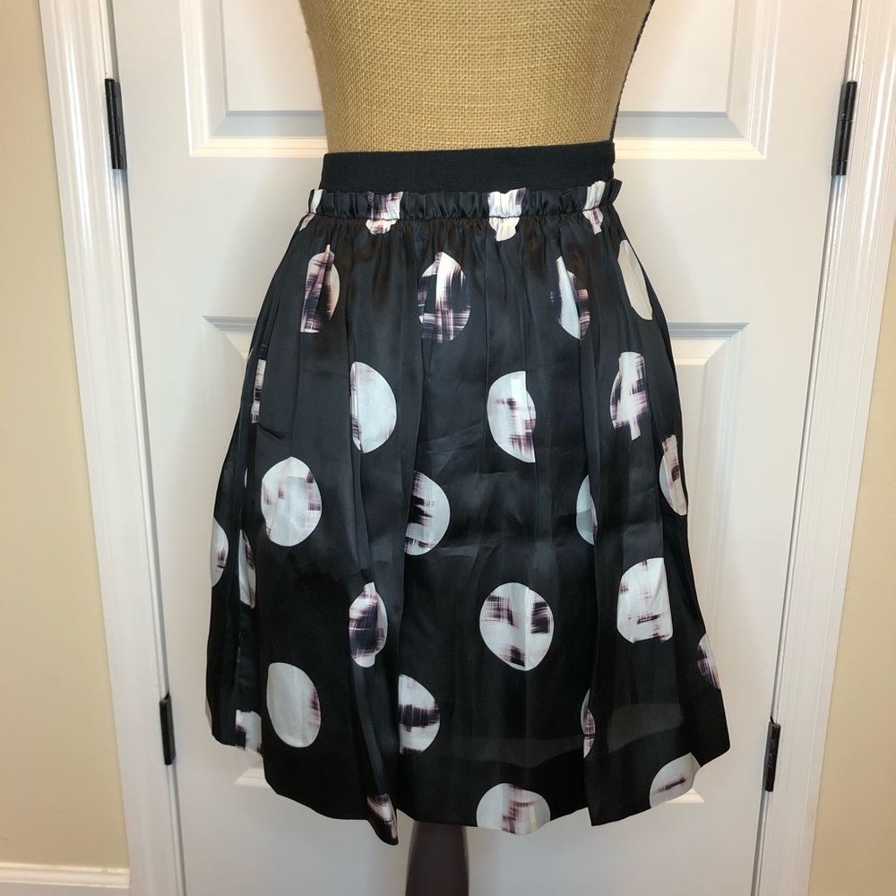 Kate Spade Madison Avenue Black Mini Skirt with Moon Dot print size 0